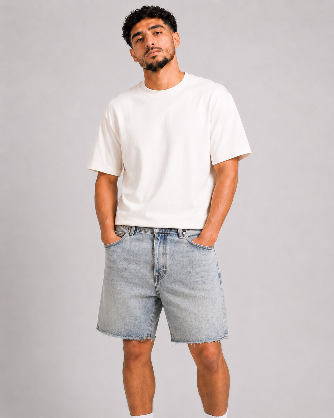 Bermuda Denim – Bleu Gris