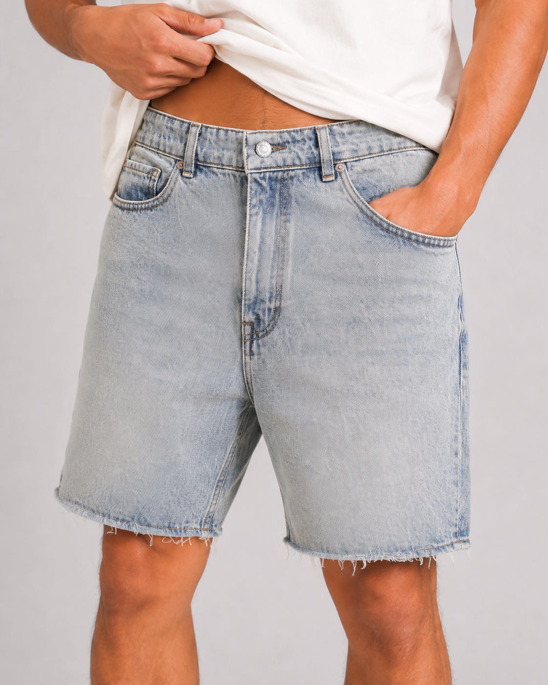 Bermuda Denim – Bleu Gris