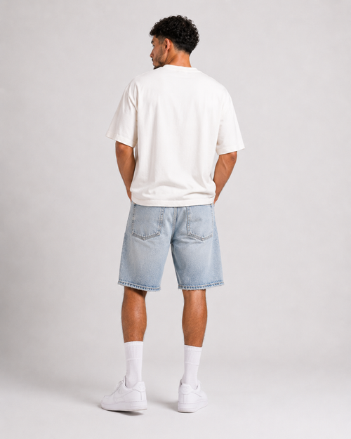 Bermuda Baggy Denim – Bleu Très Clair