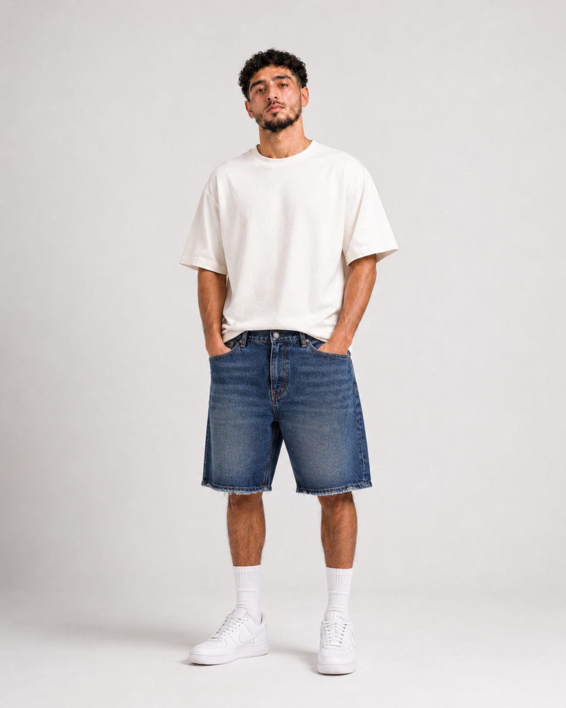 Bermuda Baggy Denim – Bleu Foncé