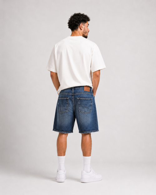 Bermuda Baggy Denim – Bleu Foncé
