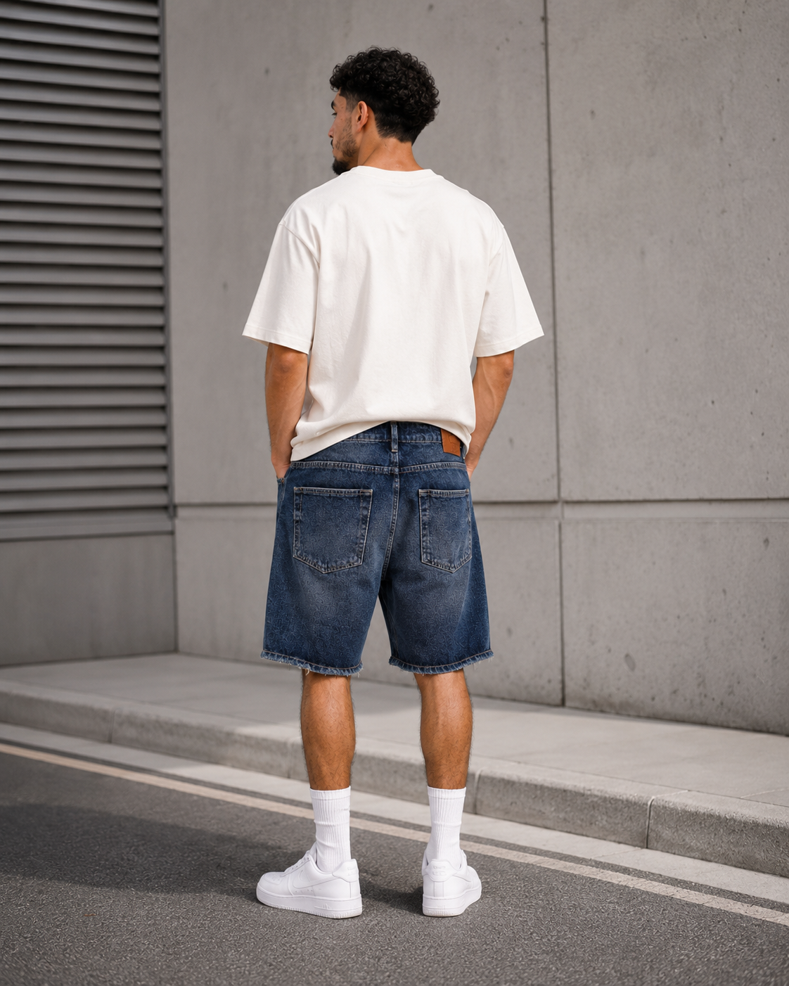 Bermuda Baggy Denim – Bleu Foncé