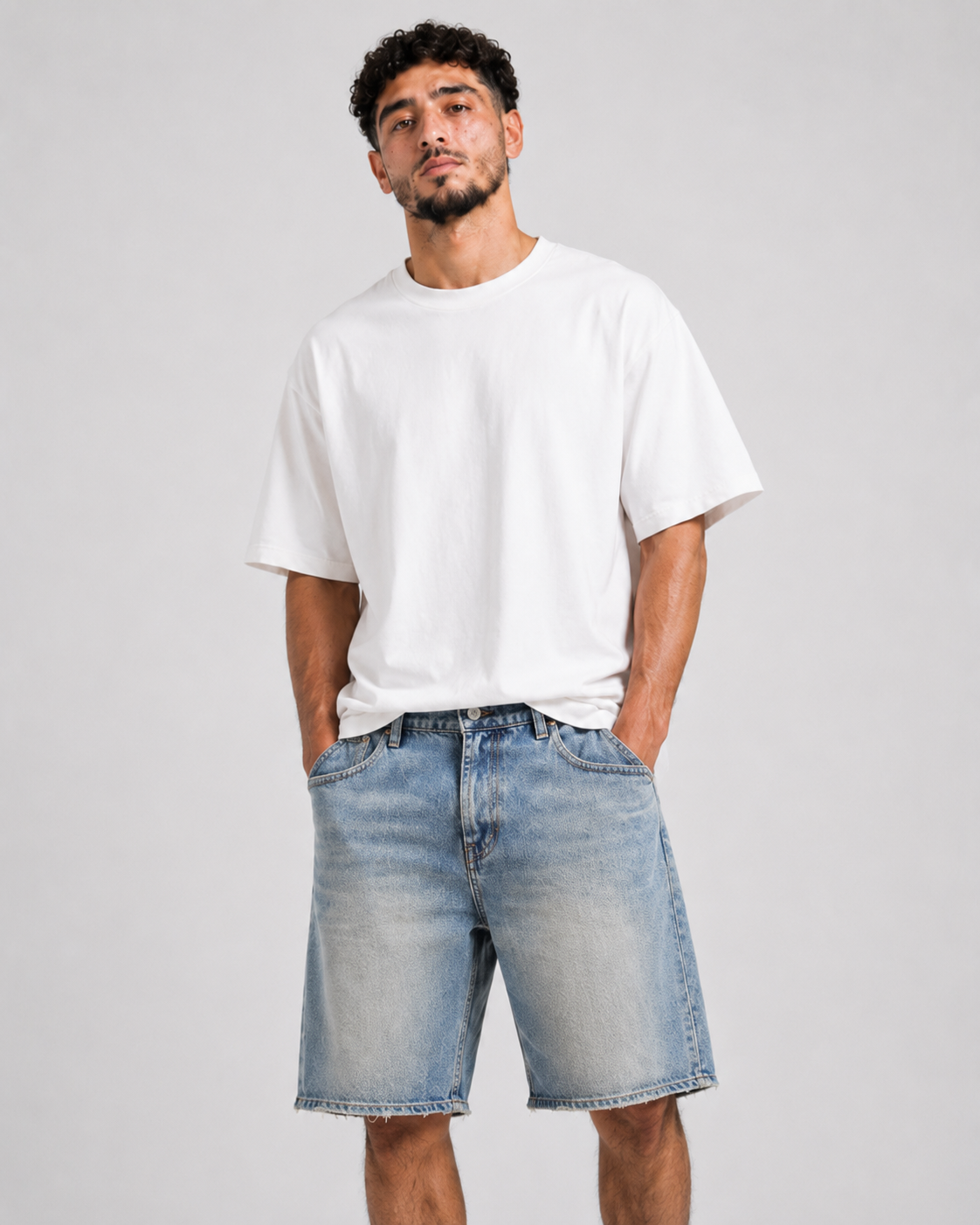 Bermuda Baggy Denim – Bleu Délavé