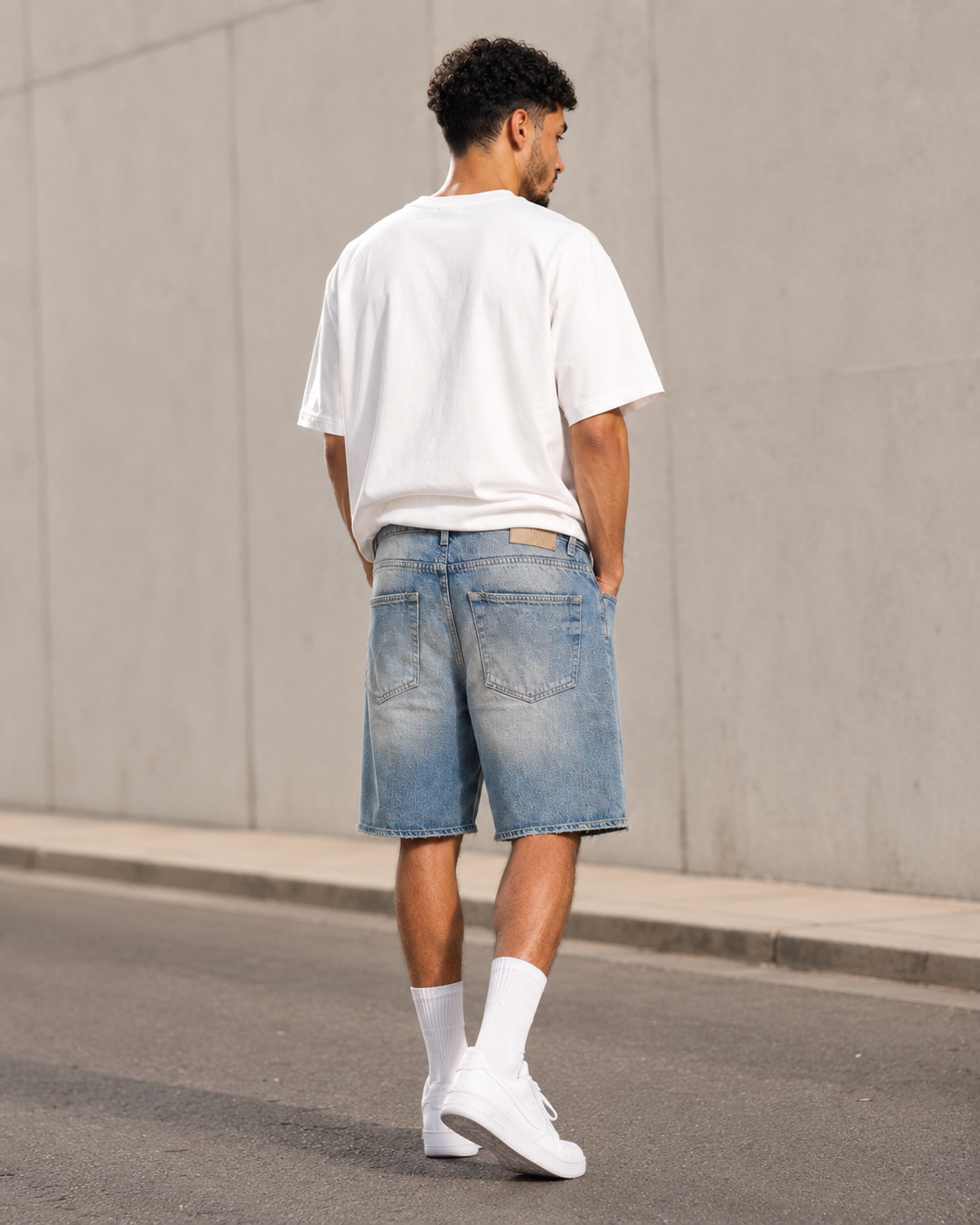 Bermuda Baggy Denim – Bleu Délavé