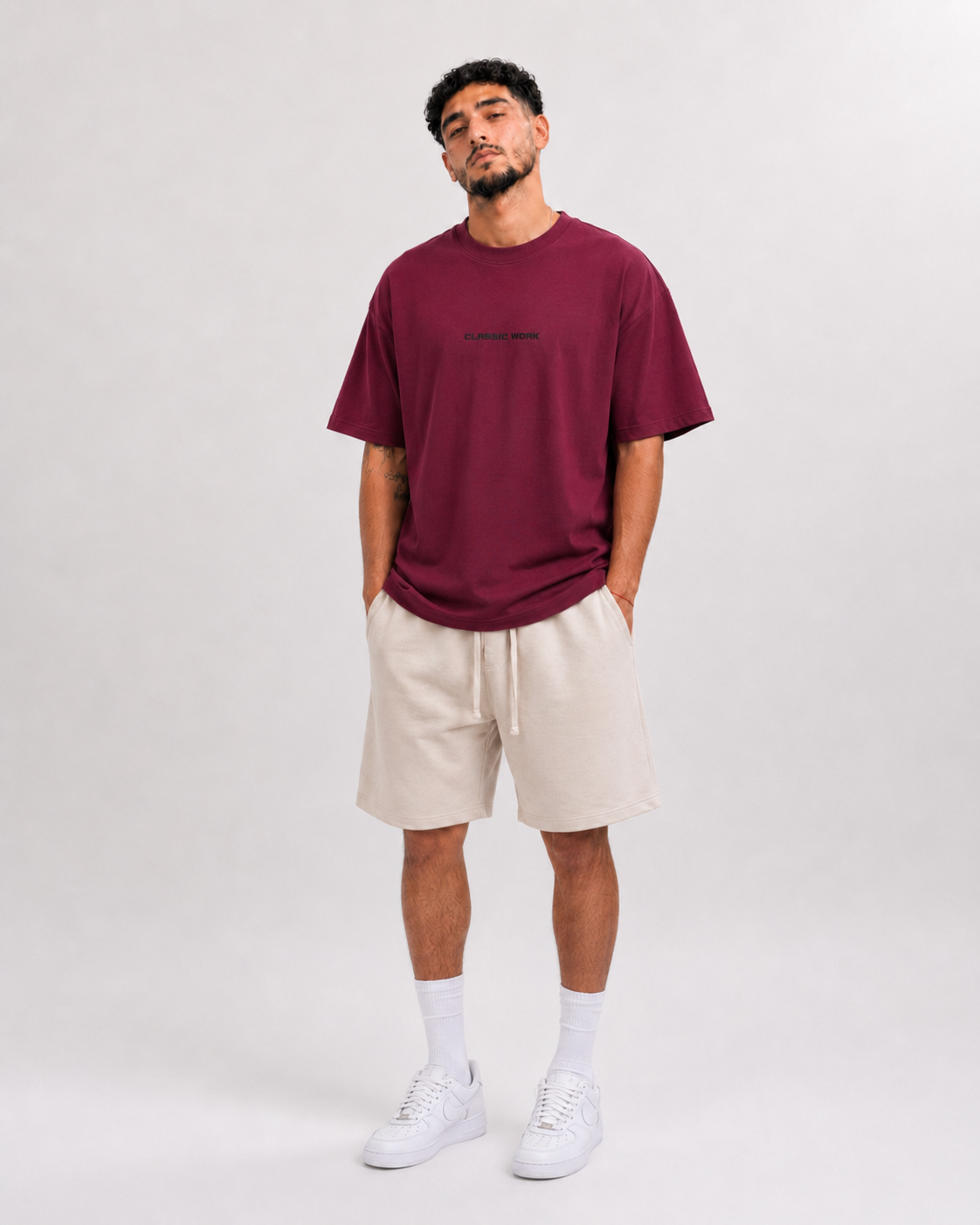 T-shirt Classic Work Bordeaux