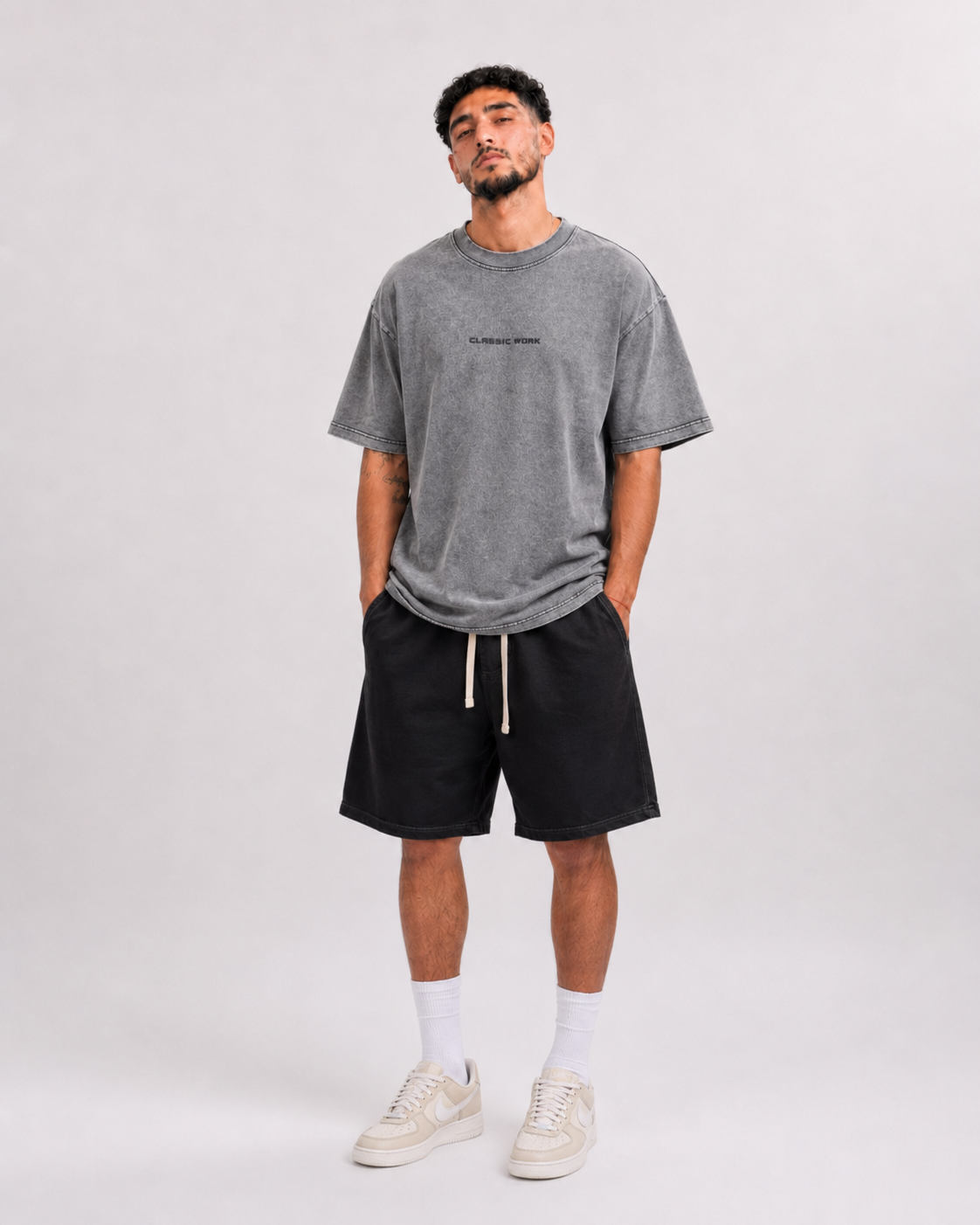 T-shirt Classic Work Gris Délavé