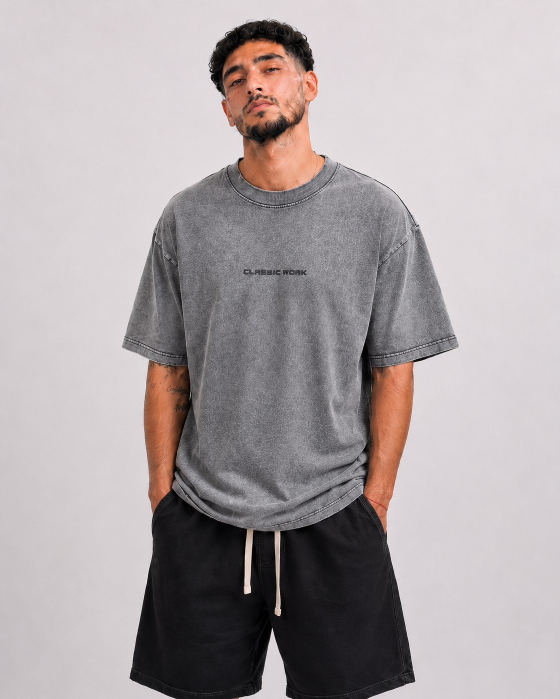 T-shirt Classic Work Gris Délavé