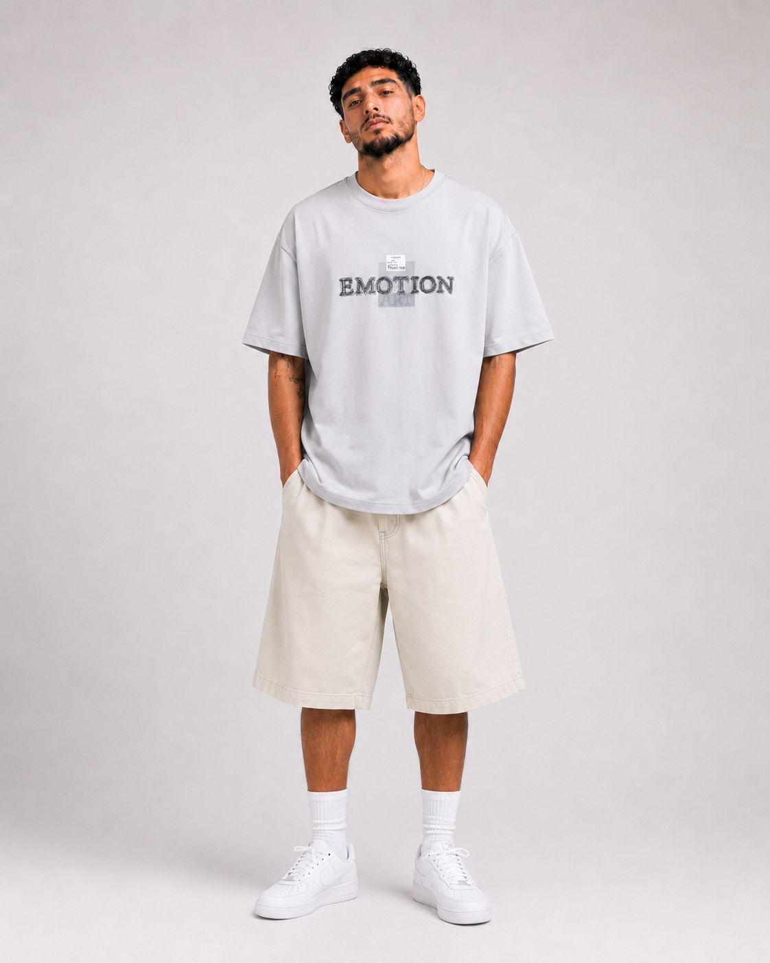 T-shirt Emotion Gris Clair