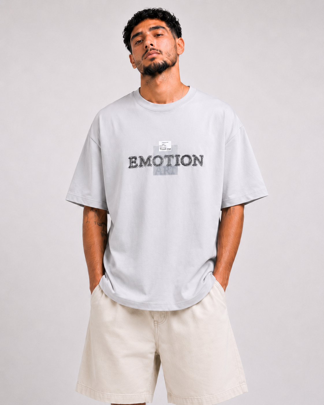 T-shirt Emotion Gris Clair