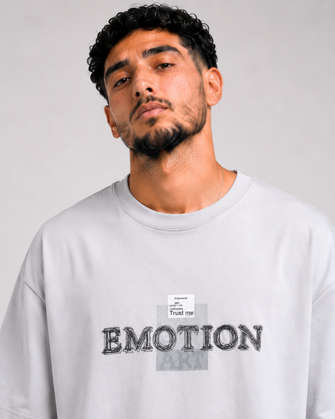 T-shirt Emotion Gris Clair