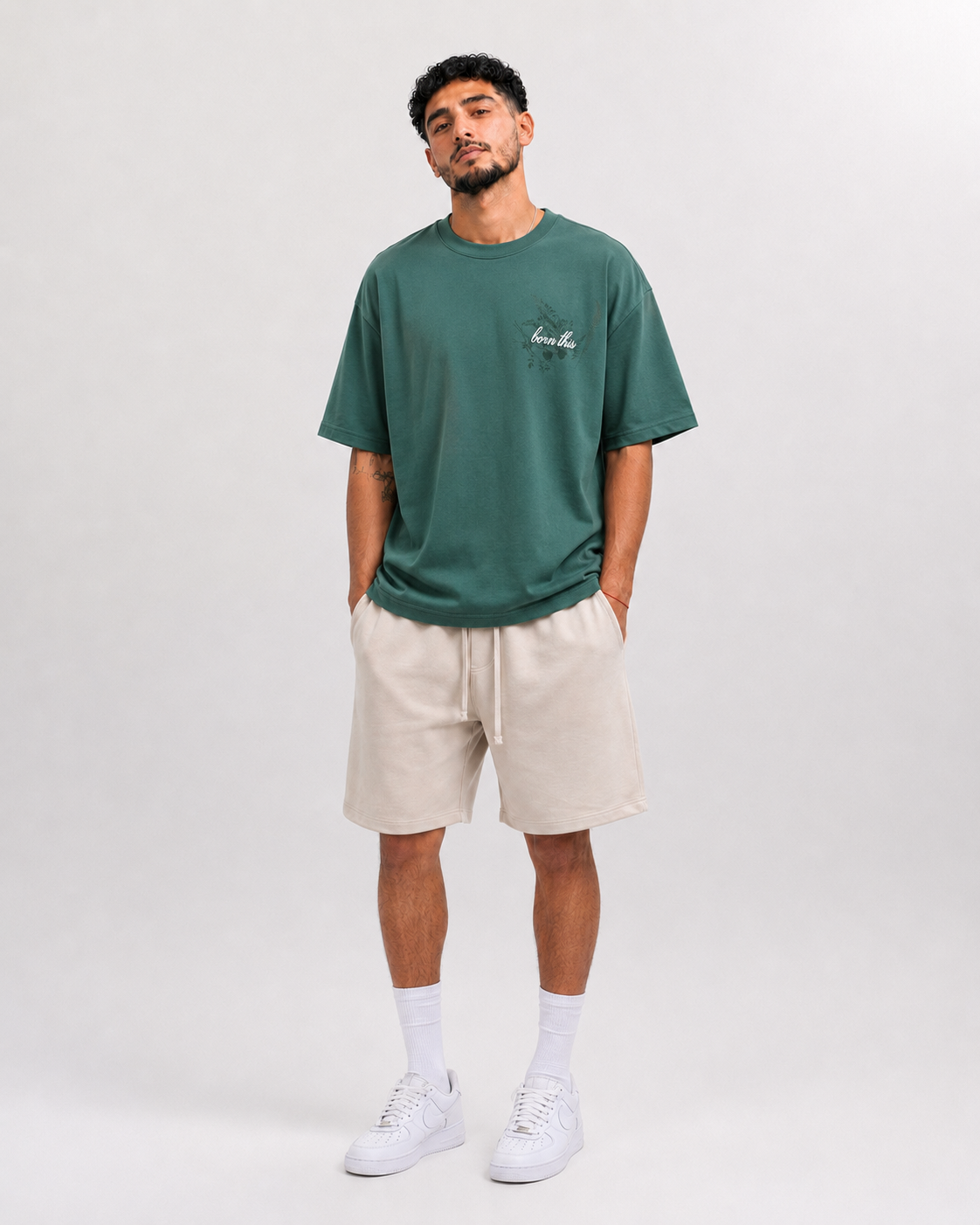 T-shirt Born This Vert Forêt