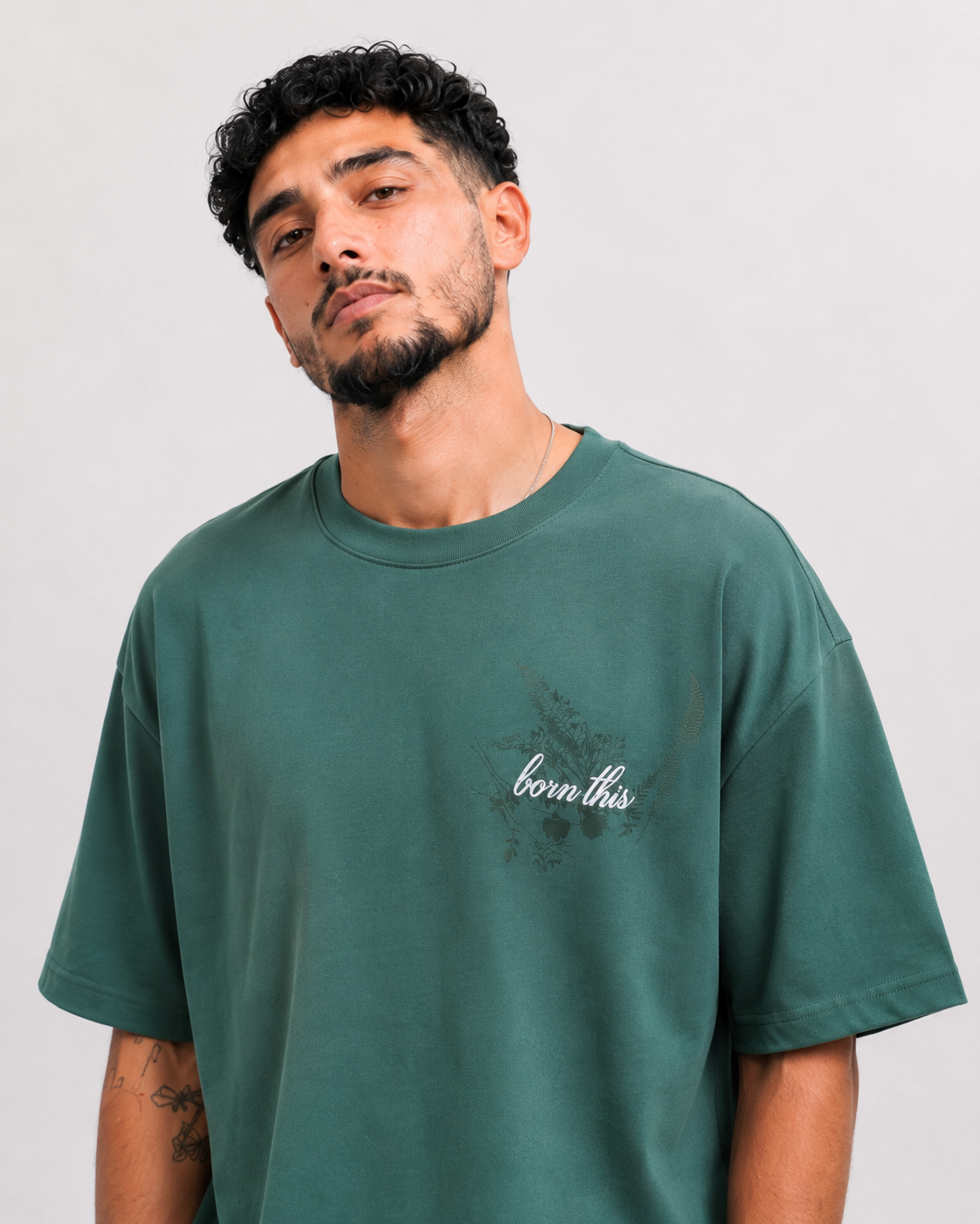 T-shirt Born This Vert Forêt