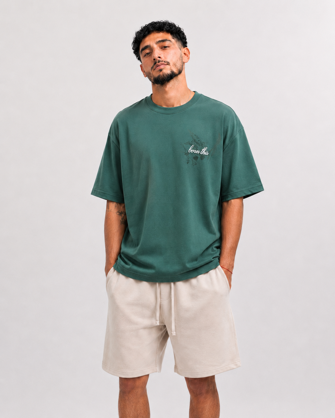 T-shirt Born This Vert Forêt