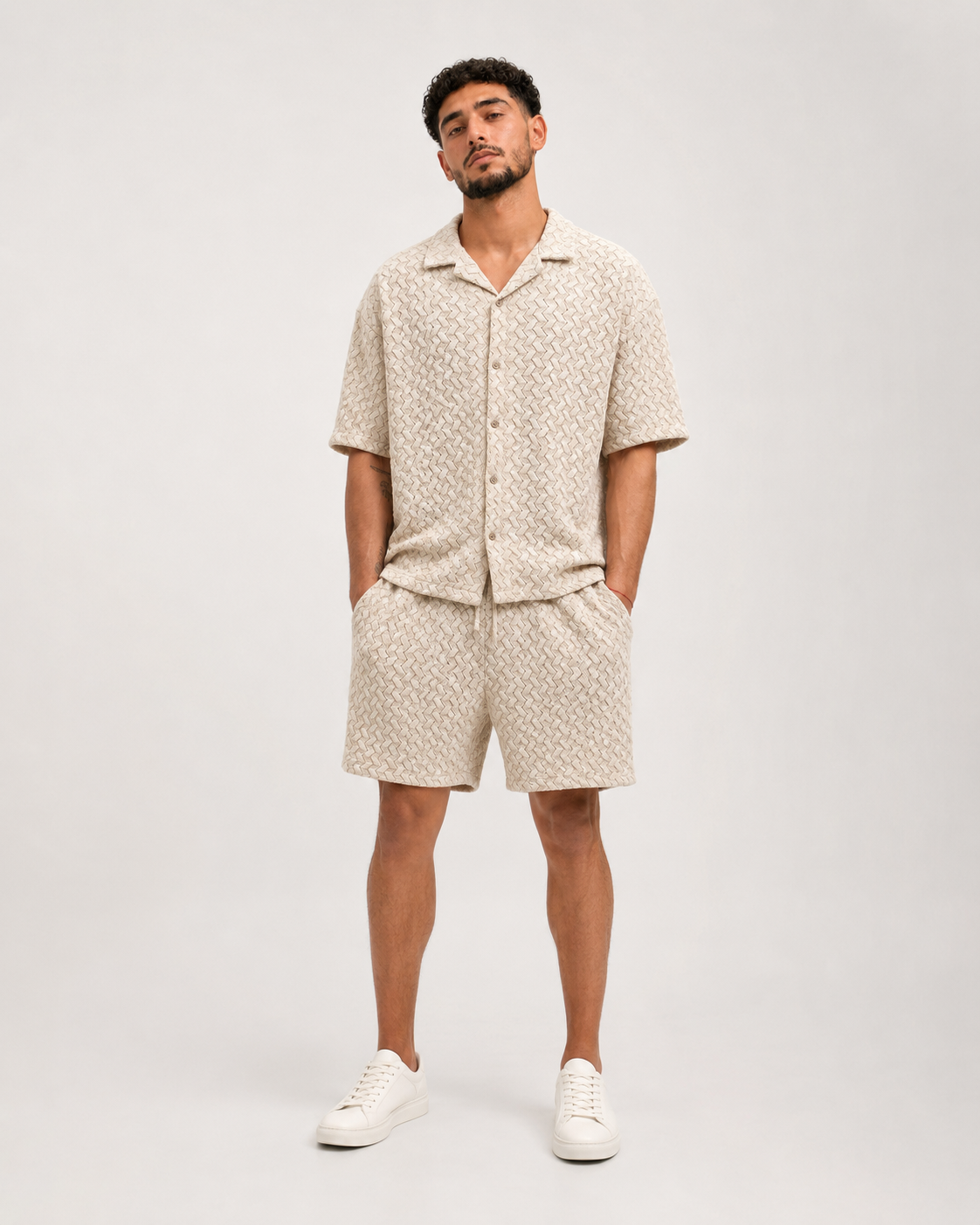 Ensemble Crochet Beige
