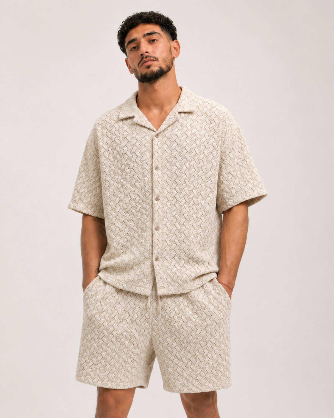 Ensemble Crochet Beige